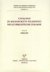 Catalogo dei manoscritti filosofici nelle biblioteche italiane vol.9 edito da Sismel