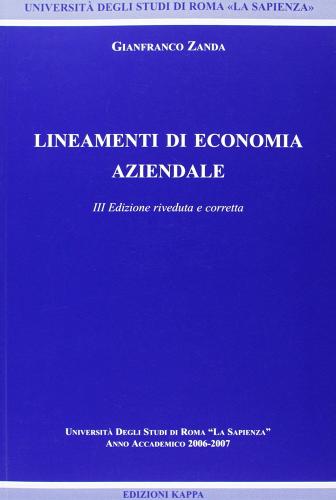 Lineamenti di economia aziendale di Gianfranco Zanda edito da Kappa