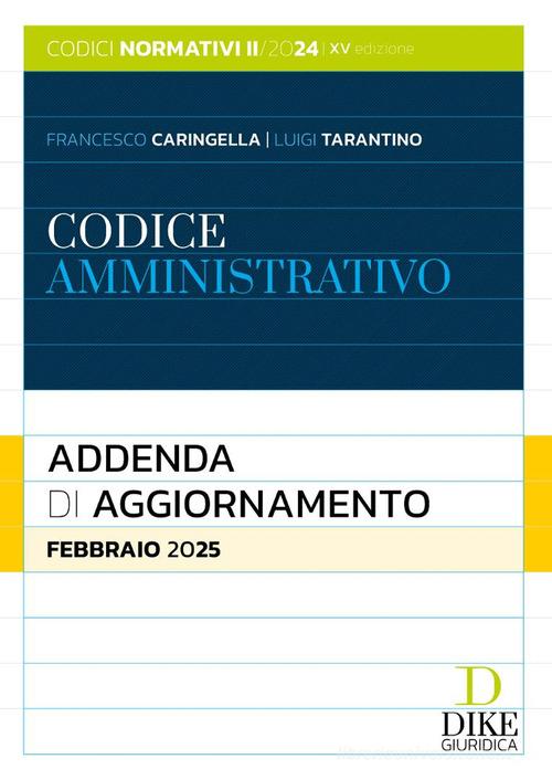 Codice amministrativo. Addenda di aggiornamento. Febbraio 2025
