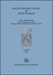 Bollettino del Centro di studi vichiani (2015) vol.45 edito da Storia e Letteratura