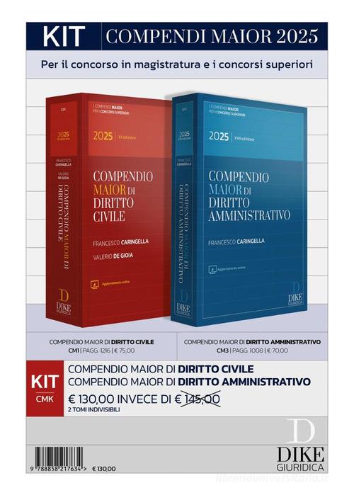 Kit Compendi Maior 2025. Diritto civile + Diritto amministrativo. Con aggiornamento online edito da Dike Giuridica