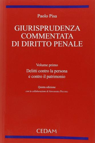 Giurisprudenza commentata di diritto penale vol.1 di Paolo Pisa edito da CEDAM