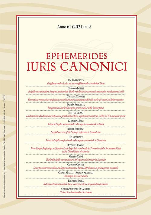 Ephemerides Iuris canonici (2021) vol.2 edito da Marcianum Press