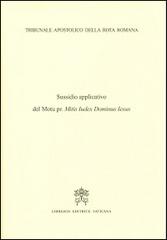 Sussidio applicativo del Motu pr. «Miti iudex Dominus Iesus» edito da Libreria Editrice Vaticana