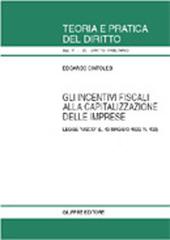 Gli incentivi fiscali alla capitalizzazione delle imprese. Legge «Visco» (L. 13 maggio 1999, n. 133) di Edoardo Cintolesi edito da Giuffrè