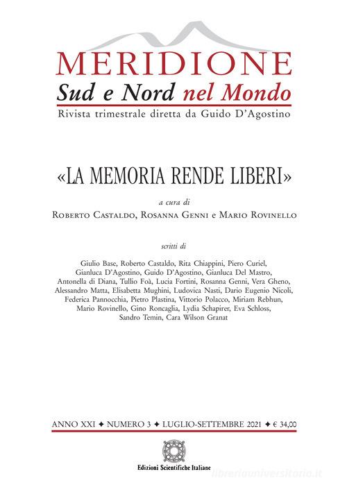 Meridione (2021) vol. 3 edito da Edizioni Scientifiche Italiane