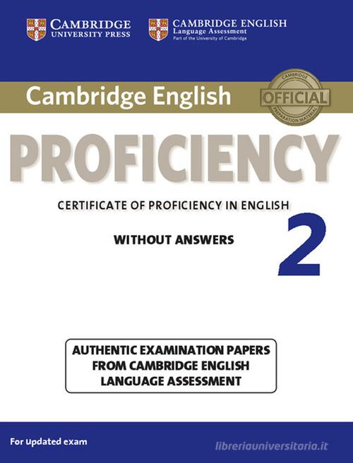 Cambridge English Practice Tests: Proficiency. Student's Book without answers edito da Cambridge