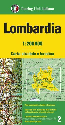Lombardia 1:200.000. Carta stradale e turistica. Ediz. multilingue edito da Touring