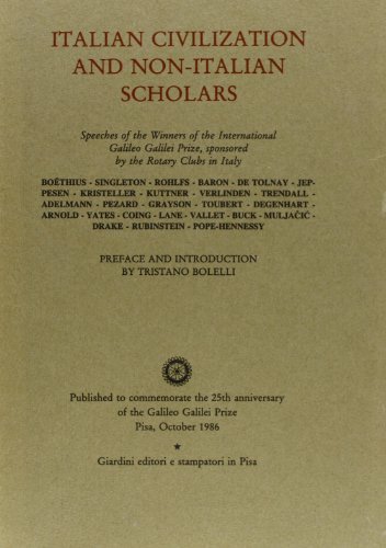 Italian civilization and non-italian scholars edito da Giardini
