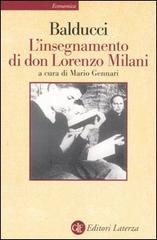 L' insegnamento di don Lorenzo Milani di Ernesto Balducci edito da Laterza