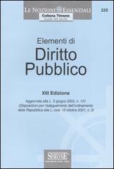 Elementi di diritto pubblico edito da Edizioni Giuridiche Simone
