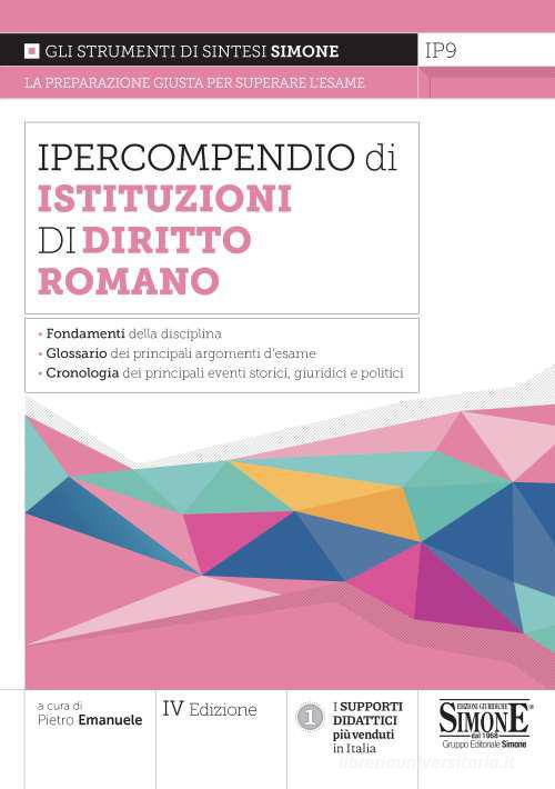 Ipercompendio istituzioni di diritto romano edito da Edizioni Giuridiche Simone
