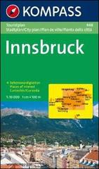 Pianta turistica n. 448. Austria. Innsbruck 1:10.000 edito da Kompass