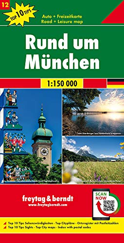 Rund um Munchen 1:150.000 edito da Freytag & Berndt