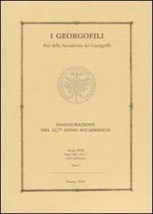 I Georgofili. Atti della Accademia dei Georgofili vol.7.1 edito da Polistampa
