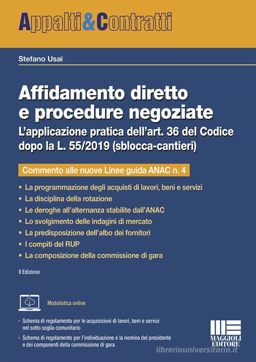 Affidamento diretto e procedure negoziate di Stefano Usai edito da Maggioli Editore