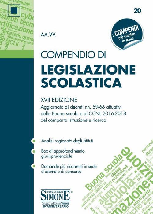 Compendio di legislazione scolastica edito da Edizioni Giuridiche Simone