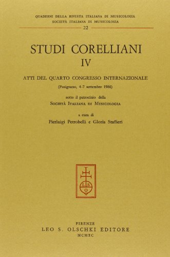 Studi corelliani. Atti del 4º Congresso internazionale (Fusignano, 4-7 settembre 1986) edito da Olschki