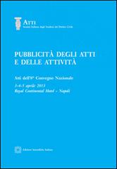 Pubblicità degli atti e delle attività edito da Edizioni Scientifiche Italiane