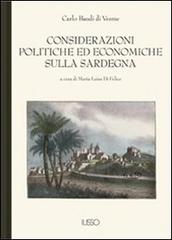 Considerazioni politiche ed economiche sulla Sardegna di Carlo Baudi Di Vesme edito da Ilisso