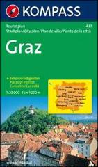 Pianta turistica n. 437. Austria. Graz 1:20.000 edito da Kompass