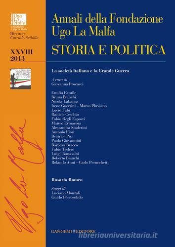 Annali della Fondazione Ugo La Malfa. Storia e politica (2013) vol.28 edito da Gangemi Editore