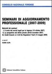 Seminari di aggiornamento professionale (2007-2009) edito da Edizioni Scientifiche Italiane