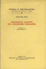 Gesammelte Aufsätze zur englischen Scholastik di Franz Ehrle edito da Storia e Letteratura