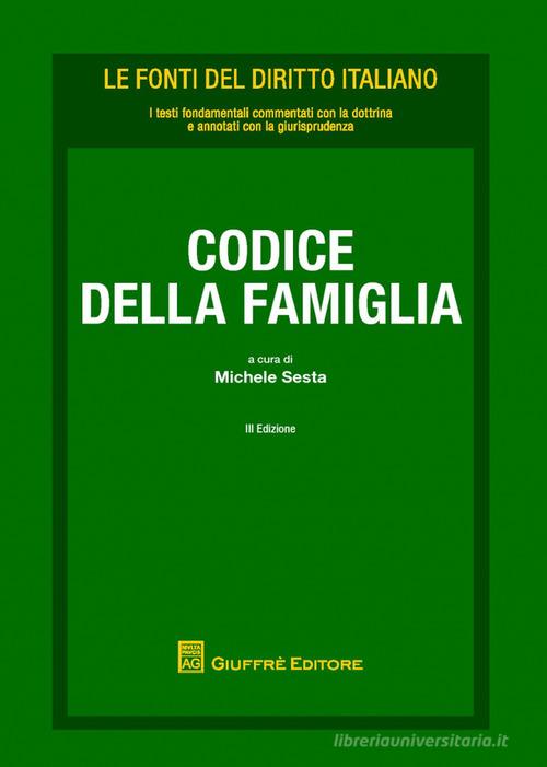 Codice della famiglia edito da Giuffrè