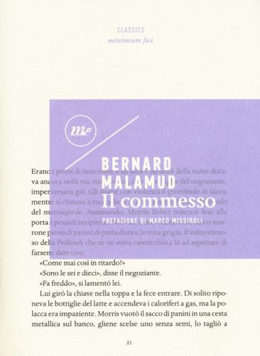 Il commesso di Bernard Malamud edito da Minimum Fax