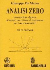 Analisi zero di Giuseppe De Marco edito da Zanichelli