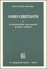 Nomen christianum vol.1 di Marco U. Sperandio edito da Giappichelli