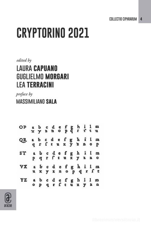 CrypTorino 2021 edito da Aracne (Genzano di Roma)