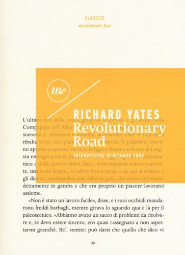 Revolutionary Road di Richard Yates edito da Minimum Fax