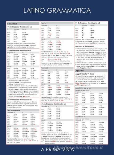 Riassunto di Grammatica Latina - Morfologia, Sintassi - Edizioni Bignami