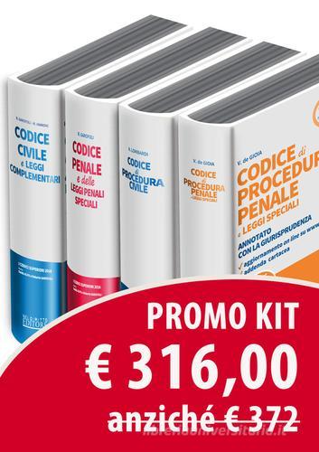 Kit 4 codici: Codice civile-Codice penale-Codice di procedura civile-Codice di procedura penale edito da Neldiritto Editore