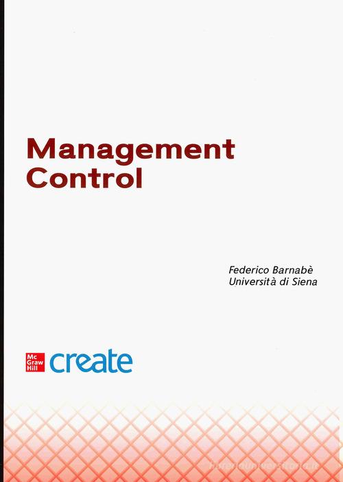 Management control edito da McGraw-Hill Education