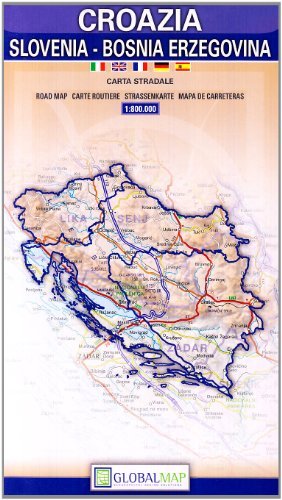 Croazia, Slovenia, Bosnia Erzegovina. 1:800.000 edito da LAC
