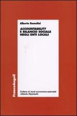 Accountability e bilancio sociale negli enti locali di Alberto Romolini edito da Franco Angeli