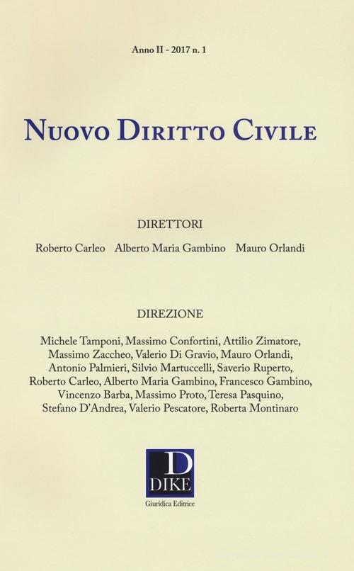 Nuovo diritto civile (2017) vol.1 edito da Dike Giuridica