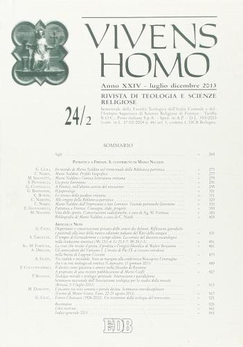 Vivens homo (2013) vol.24.2 edito da EDB