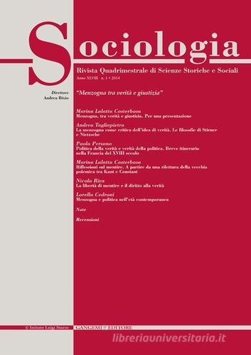 Sociologia. Rivista quadrimestrale di scienze storiche e sociali (2014) vol.1 edito da Gangemi Editore