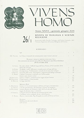 Vivens homo (2015) vol.26.1 edito da EDB