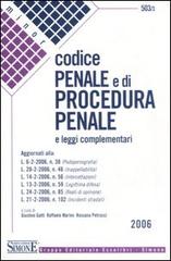 Codice penale e di procedura penale e leggi complementari edito da Edizioni Giuridiche Simone