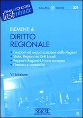 Elementi di diritto regionale edito da Edizioni Giuridiche Simone