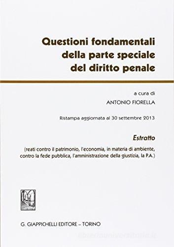 Questioni fondamentali della parte speciale del diritto penale edito da Giappichelli