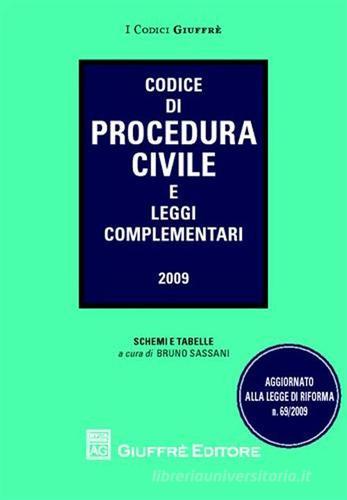 Codice di procedura civile e leggi complementari di Bruno Sassani edito da Giuffrè