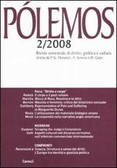 Pólemos. Rivista semestrale di diritto, politica e cultura (2008) vol.2 edito da Carocci