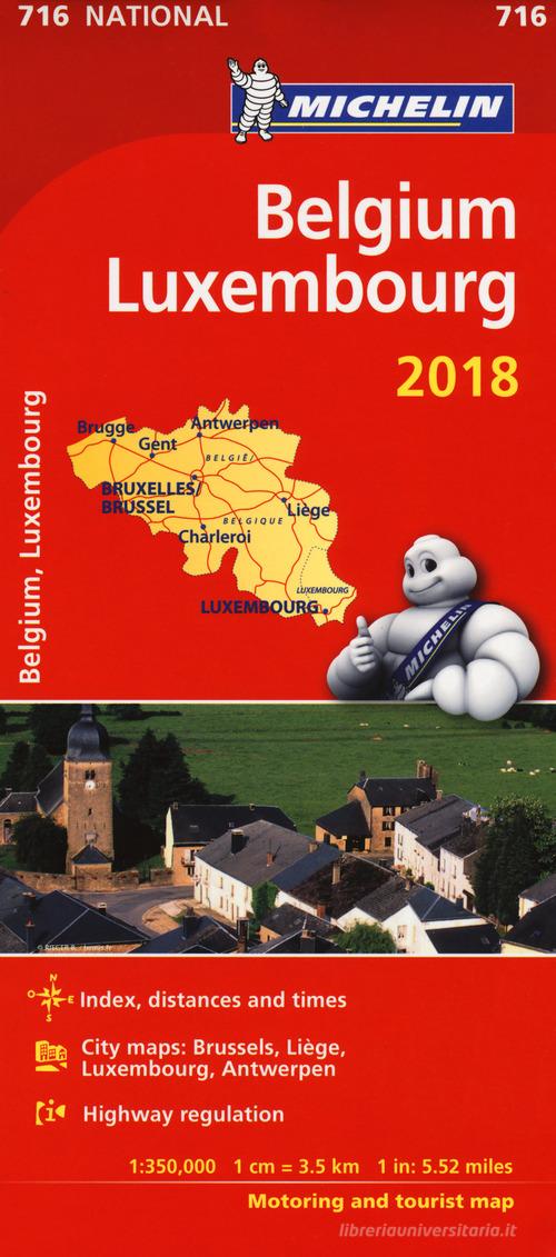 Belgium, Luxembourg 1:350.000 edito da Michelin Italiana
