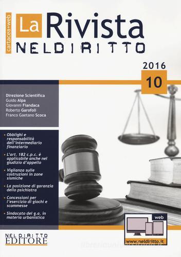 La rivista di Neldiritto (2016) vol.10 edito da Neldiritto Editore